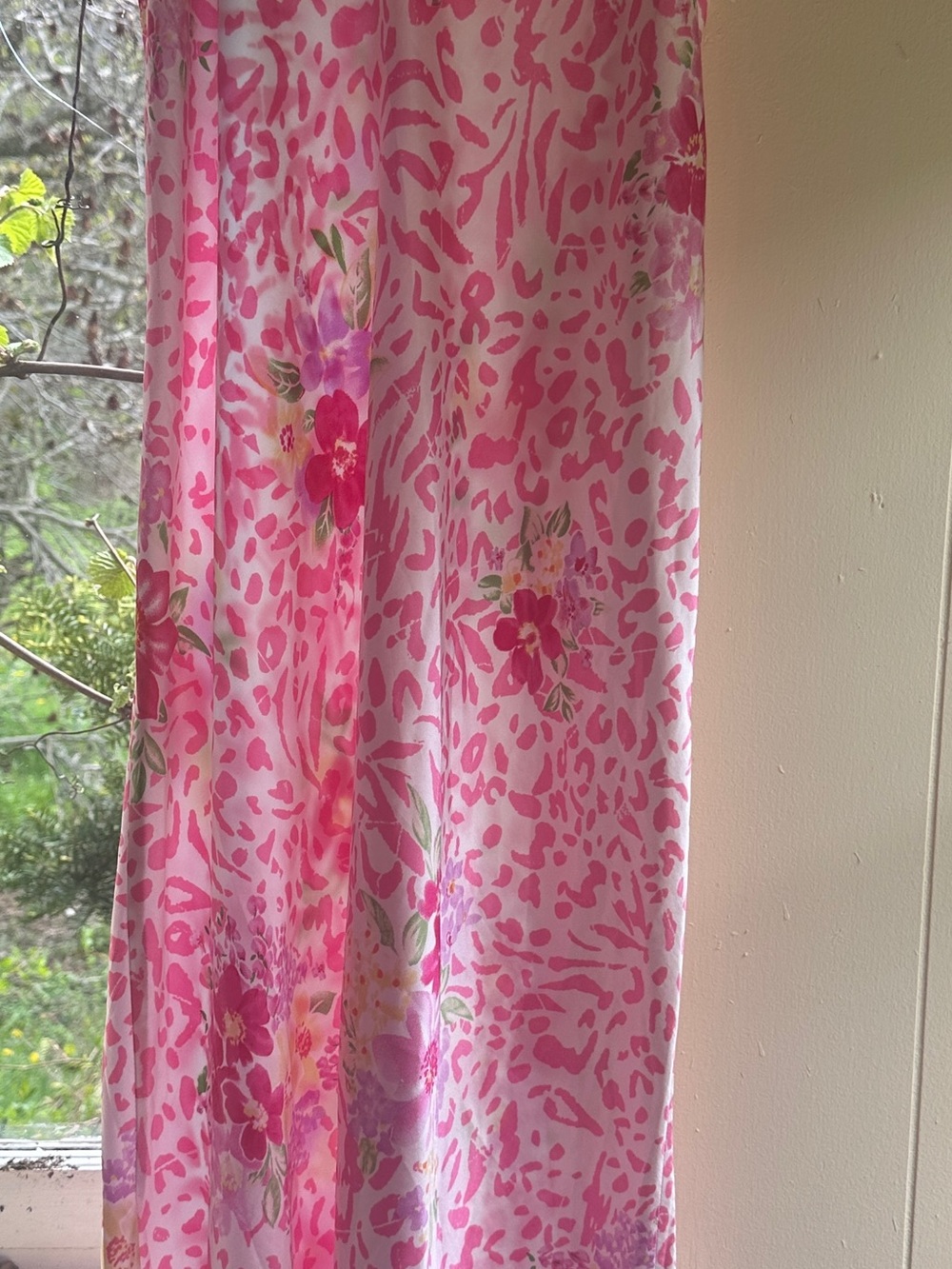 Morgan Taylor néglige set  Pink Floral & floral -Print Slip Dress